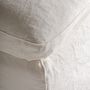 Sofas - White linen corner 103x96x84 cm - VICAL