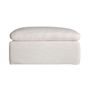 Sofas - Footstool sofa module in white linen 90x90x48 cm - VICAL