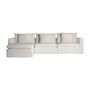 Sofas - Footstool sofa module in white linen 90x90x48 cm - VICAL