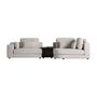 Canapés - D´angle en polyester blanc cassé 140x140x85 cm - VICAL