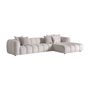 Sofas - Off-white polyester sofa 360x200x90 cm - VICAL