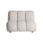 Sofas - Central sofa module in off-white polyester 102x94x76 cm - VICAL
