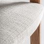 Chairs - Brown oak wood chair 58x55x71 cm - VICAL