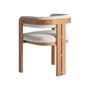 Chairs - Brown oak wood chair 58x55x71 cm - VICAL