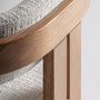 Chairs - Brown oak wood chair 58x55x71 cm - VICAL