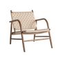 Armchairs - Brown oak wood chair 67x82x80 cm - VICAL