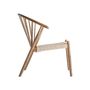 Armchairs - Brown oak wood armchair 67x67x79 cm - VICAL