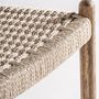 Armchairs - Brown oak wood armchair 67x67x79 cm - VICAL