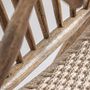 Armchairs - Brown oak wood armchair 67x67x79 cm - VICAL