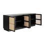 Buffets - Buffet en bois de mangue noir 206x54x80 cm - VICAL