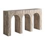 Console table - Nounces brown travertine console 150x35x80 cm - VICAL