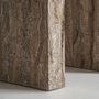 Console table - Nounces brown travertine console 150x35x80 cm - VICAL