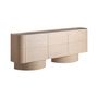 Sideboards - Cream oak wood sideboard 220x80x45 cm - VICAL