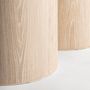 Tables Salle à Manger - Table salon en bois de chêne crème 150x150x76 cm - VICAL