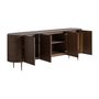 Sideboards - Brown oak wood sideboard 220x48x81 cm - VICAL