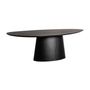 Tables Salle à Manger - Table salon en bois de chêne noir 240x120x76 cm - VICAL