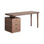 Desks - Brown counter-veneered wooden desk 160x60x75 cm - VICAL