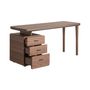 Desks - Brown counter-veneered wooden desk 160x60x75 cm - VICAL