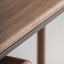 Desks - Brown counter-veneered wooden desk 160x60x75 cm - VICAL