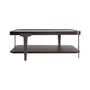Tables basses - Table basse en bois de frêne noir 100x100x40 cm - VICAL