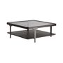 Tables basses - Table basse en bois de frêne noir 100x100x40 cm - VICAL