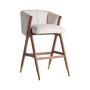 Stools - Brown rubber wood stool 61x68x97 cm - VICAL