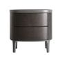 Night tables - Black MDF wooden bedside table 58x44x57 cm - VICAL