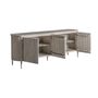 Sideboards - Off-white mango wood sideboard 225x46x80 cm - VICAL