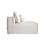 Sofas - Central sofa module in white linen 112x110x85 cm - VICAL