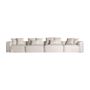 Sofas - Central sofa module in white linen 112x110x85 cm - VICAL