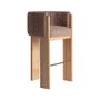 Stools - Nounces brown polyester stool 57x51x98 cm - VICAL