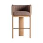 Stools - Nounces brown polyester stool 57x51x98 cm - VICAL