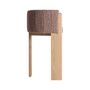 Stools - Nounces brown polyester stool 57x51x98 cm - VICAL