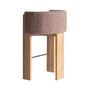 Stools - Nounces brown polyester stool 57x51x98 cm - VICAL