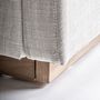 Lits - Lit en polyester gris 220x200x125 cm - VICAL