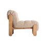 Armchairs - Beige polyester armchair 64x89x72 cm - VICAL