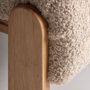 Armchairs - Beige polyester armchair 64x89x72 cm - VICAL