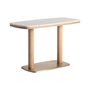 Autres tables - Table de bar en terrazzo blanc 120x60x77 cm - VICAL