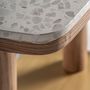 Autres tables - Table de bar en terrazzo blanc 120x60x77 cm - VICAL
