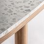 Autres tables - Table de bar en terrazzo blanc 120x60x77 cm - VICAL
