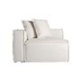 Sofas - White linen corner 110x110x85 cm - VICAL