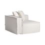 Sofas - White linen corner 110x110x85 cm - VICAL