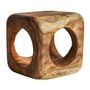 Autres tables - Repose- pied en bois de suar marron vieilli en 40x40x40 cm - VICAL