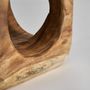 Autres tables - Repose- pied en bois de suar marron vieilli en 40x40x40 cm - VICAL
