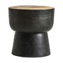 Autres tables - Table basse en bois tropical noir vieilli en 40x40x45 cm - VICAL