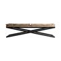 Coffee tables - Coffee table in aged black iron in 162x60x41 cm - VICAL