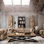 Coffee tables - Coffee table in aged black iron in 162x60x41 cm - VICAL