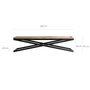 Coffee tables - Coffee table in aged black iron in 162x60x41 cm - VICAL