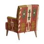 Armchairs - Armchair in mango wood light tones kilim in 82x83x90 cm - VICAL