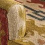 Armchairs - Armchair in mango wood light tones kilim in 82x83x90 cm - VICAL